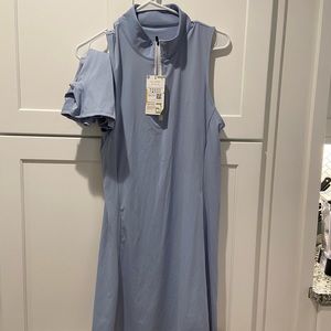 NWT Halara In My Feels Everyday Cloudful Air Half-Zip Golf Dress